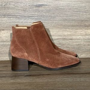 Lucky Brand Women’s Lilye Brandy Suede Rust/Copper Bootie Sz- 7.5